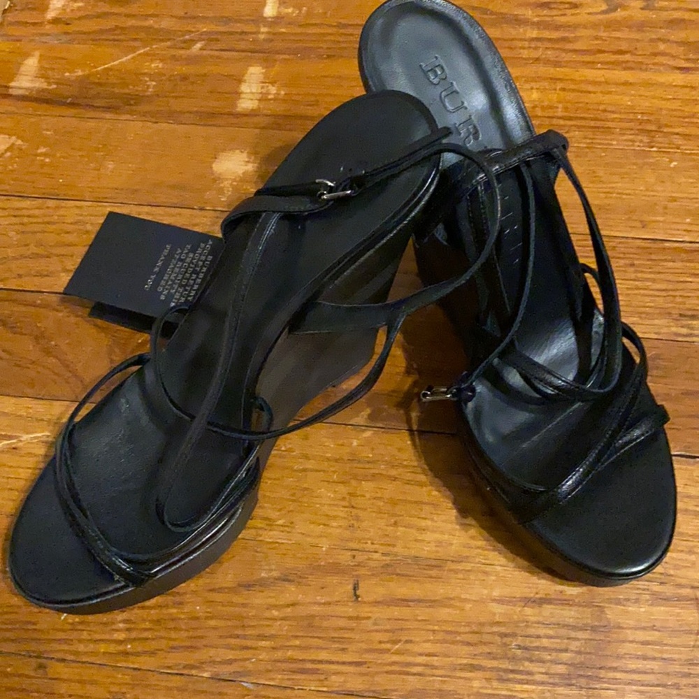 Burberry black size 8.5 wedge heel brand new!!!